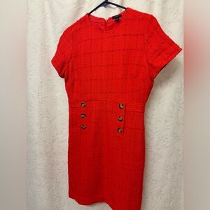 NWOT Ann Taylor Red/Orange Tweed Dress